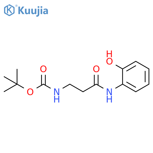 tert-Butyl N-{2-(2-hydroxyphenyl)carbamoylethyl}carbamate structure