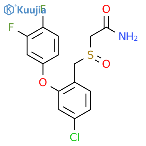 Acetamide, 2-[[[4-chloro-2-(3,4-difluorophenoxy)phenyl]methyl]sulfinyl]- structure