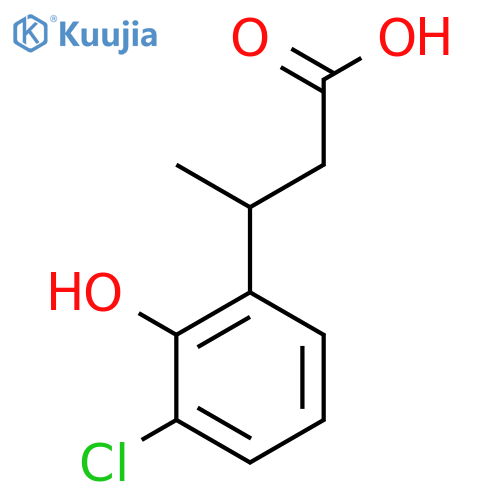 3-(3-chloro-2-hydroxyphenyl)butanoic acid structure