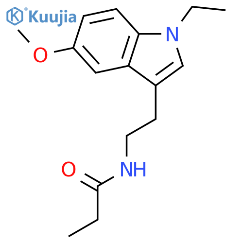 Propanamide, N-[2-(1-ethyl-5-methoxy-1H-indol-3-yl)ethyl]- structure