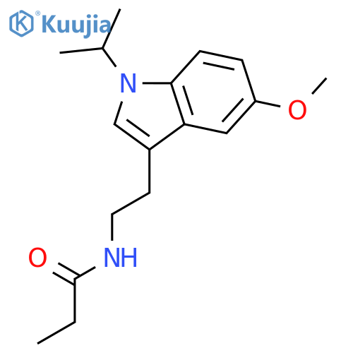 Propanamide, N-[2-[5-methoxy-1-(1-methylethyl)-1H-indol-3-yl]ethyl]- structure