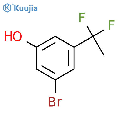 3-bromo-5-(1,1-difluoroethyl)phenol structure