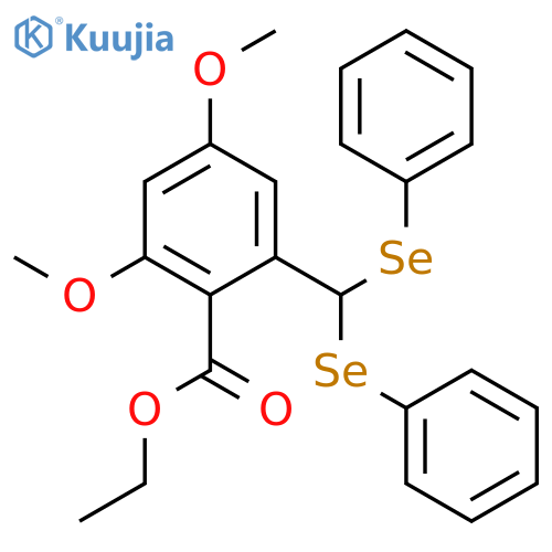 Benzoic acid, 2-[bis(phenylseleno)methyl]-4,6-dimethoxy-, ethyl ester structure