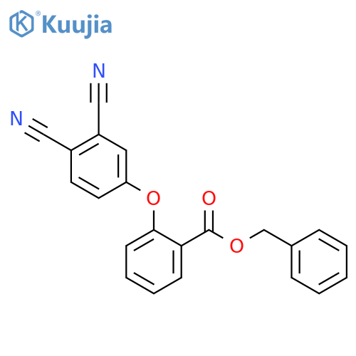 Benzoic acid, 2-(3,4-dicyanophenoxy)-, phenylmethyl ester structure