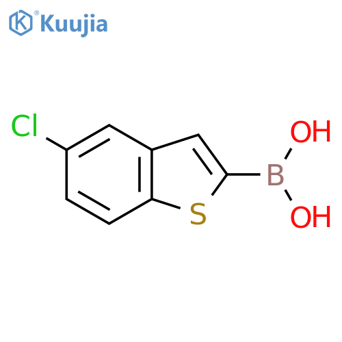 (5-chlorobenzothiophen-2-yl)boronic acid structure