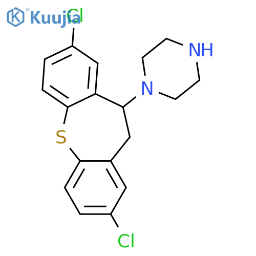 Piperazine, 1-(2,8-dichloro-10,11-dihydrodibenzo[b,f]thiepin-10-yl)- structure