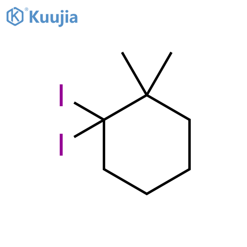 CYCLOHEXANE, 1,1-DIIODO-2,2-DIMETHYL- structure