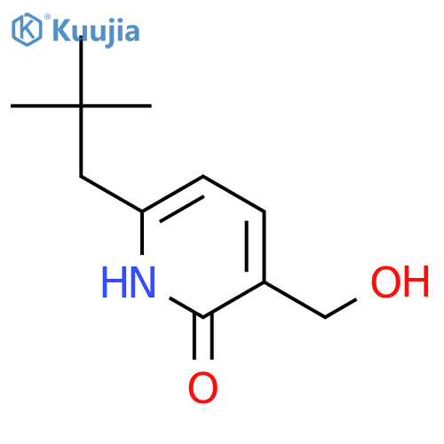 2(1H)-Pyridinone, 6-(2,2-dimethylpropyl)-3-(hydroxymethyl)- structure