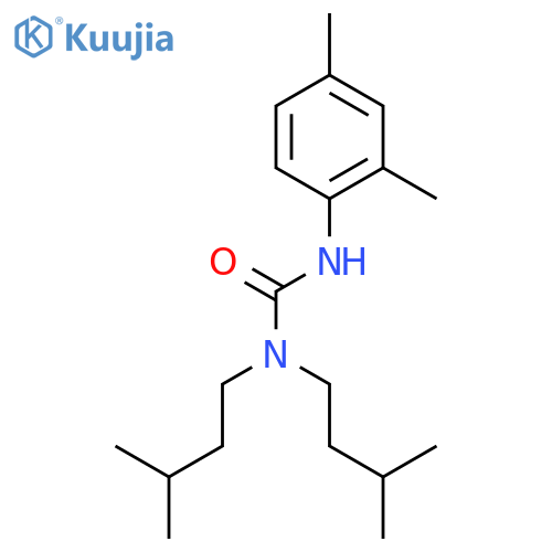 Urea, N'-(2,4-dimethylphenyl)-N,N-bis(3-methylbutyl)- structure