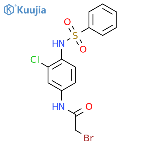 Acetamide, 2-bromo-N-[3-chloro-4-[(phenylsulfonyl)amino]phenyl]- structure