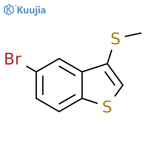 Benzo[b]thiophene, 5-bromo-3-(methylthio)- structure