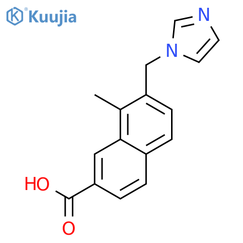 2-NAPHTHALENECARBOXYLIC ACID, 7-(1H-IMIDAZOL-1-YLMETHYL)-8-METHYL- structure