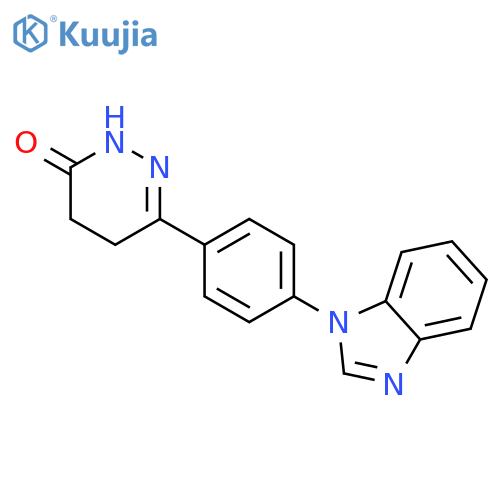 3(2H)-PYRIDAZINONE, 6-[4-(1H-BENZIMIDAZOL-1-YL)PHENYL]-4,5-DIHYDRO- structure