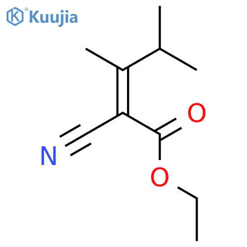 2-Pentenoic acid, 2-cyano-3,4-dimethyl-, ethyl ester structure