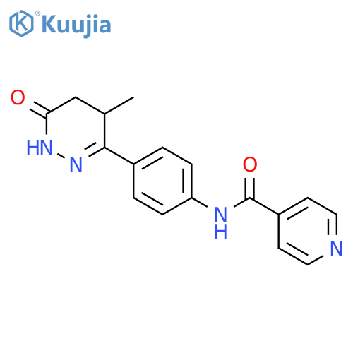 N-[4-(4-Methyl-6-oxo-1,4,5,6-tetrahydropyridazin-3-yl)phenyl]pyridine-4-carboxamide structure