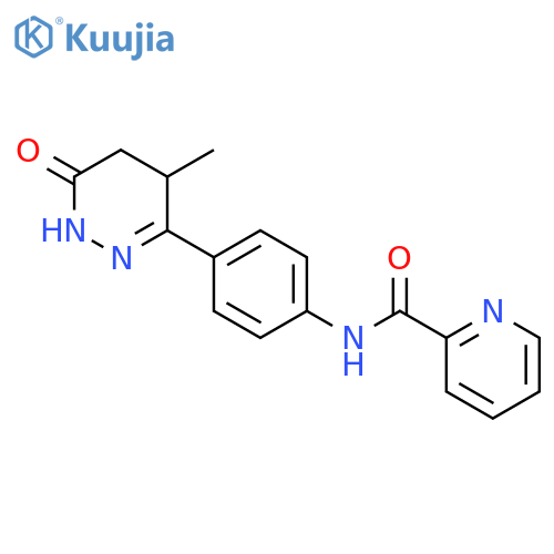 N-[4-(4-Methyl-6-oxo-1,4,5,6-tetrahydropyridazin-3-yl)phenyl]pyridine-2-carboxamide structure