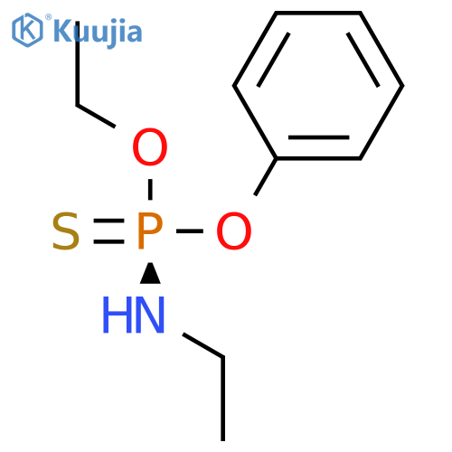 Phosphoramidothioic acid, ethyl-, O-ethyl O-phenyl ester, (R)- structure