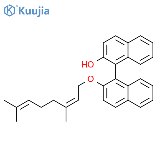 [1,1'-BINAPHTHALEN]-2-OL, 2'-[[(2Z)-3,7-DIMETHYL-2,6-OCTADIENYL]OXY]- structure