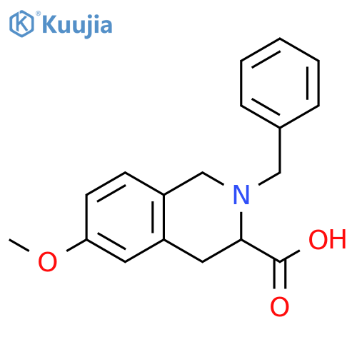 2-benzyl-6-methoxy-1,2,3,4-tetrahydro-3-isoquinoline carboxylic acid structure