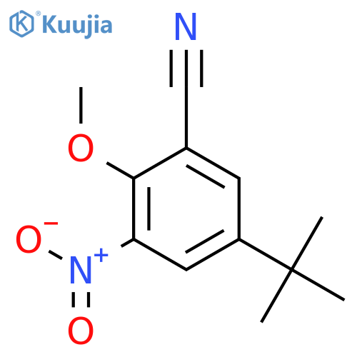 BENZONITRILE, 5-(1,1-DIMETHYLETHYL)-2-METHOXY-3-NITRO- structure