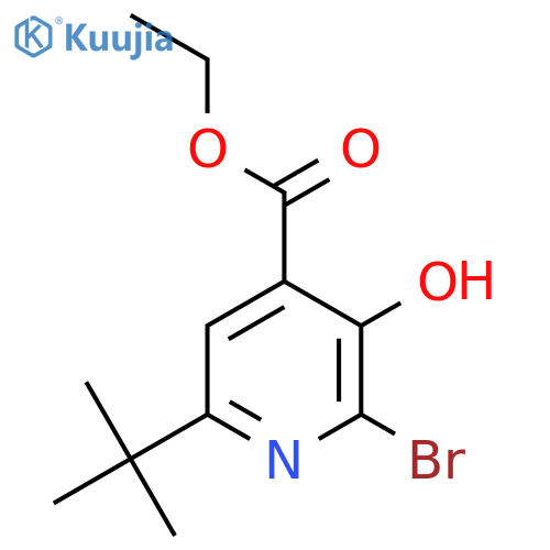 Ethyl 2-bromo-6-(tert-butyl)-3-hydroxyisonicotinate structure