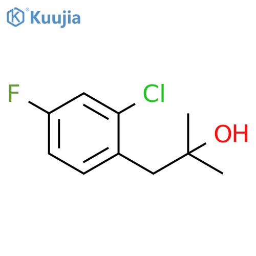 1-(2-chloro-4-fluorophenyl)-2-methylpropan-2-ol structure