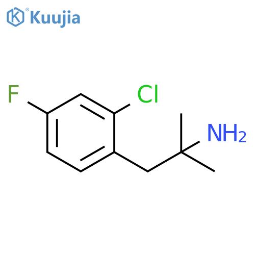 1-(2-chloro-4-fluorophenyl)-2-methylpropan-2-amine structure