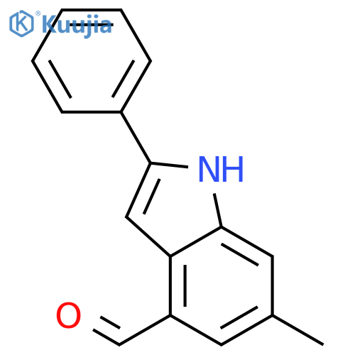 1H-Indole-4-carboxaldehyde, 6-methyl-2-phenyl- structure