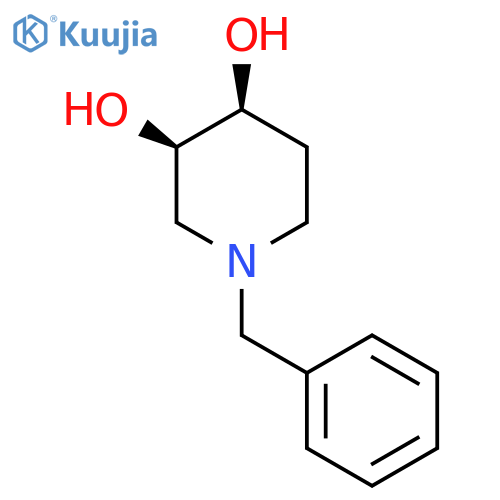3,4-PIPERIDINEDIOL, 1-(PHENYLMETHYL)-, (3R,4S)- structure