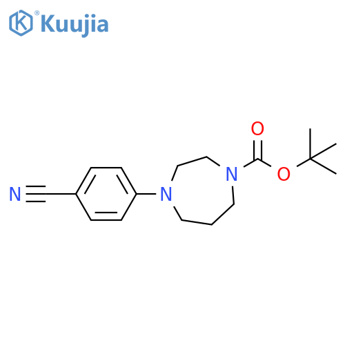 tert-butyl 4-(4-cyanophenyl)-1,4-diazepane-1-carboxylate structure