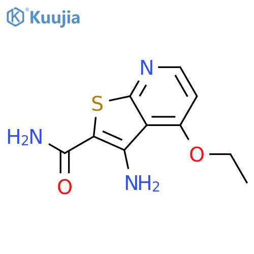Thieno[2,3-b]pyridine-2-carboxamide, 3-amino-4-ethoxy- structure