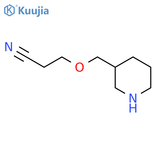 3-(piperidin-3-yl)methoxypropanenitrile structure