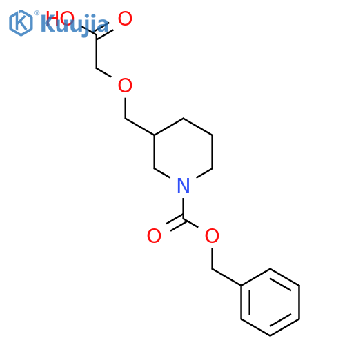 2-({1-(benzyloxy)carbonylpiperidin-3-yl}methoxy)acetic acid structure