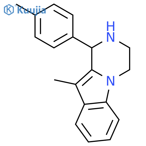 Pyrazino[1,2-a]indole, 1,2,3,4-tetrahydro-10-methyl-1-(4-methylphenyl)- structure
