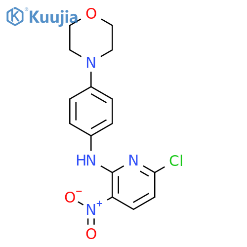 2-Pyridinamine, 6-chloro-N-[4-(4-morpholinyl)phenyl]-3-nitro- structure
