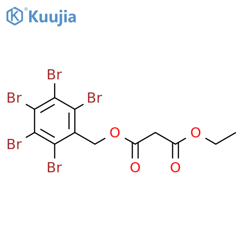 pentabromobenzyl ester of ethoxycarbonylacetic acid structure