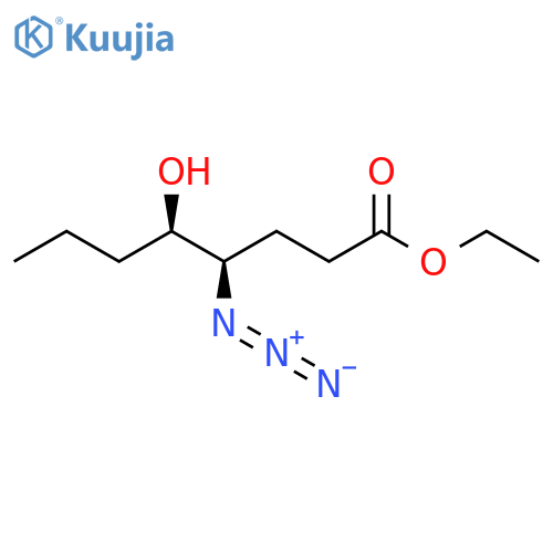 Octanoic acid, 4-azido-5-hydroxy-, ethyl ester, (4R,5R)-rel- structure
