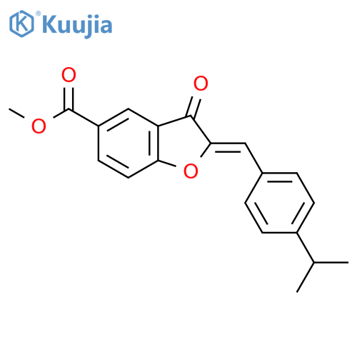 methyl (2Z)-3-oxo-2-{4-(propan-2-yl)phenylmethylidene}-2,3-dihydro-1-benzofuran-5-carboxylate structure