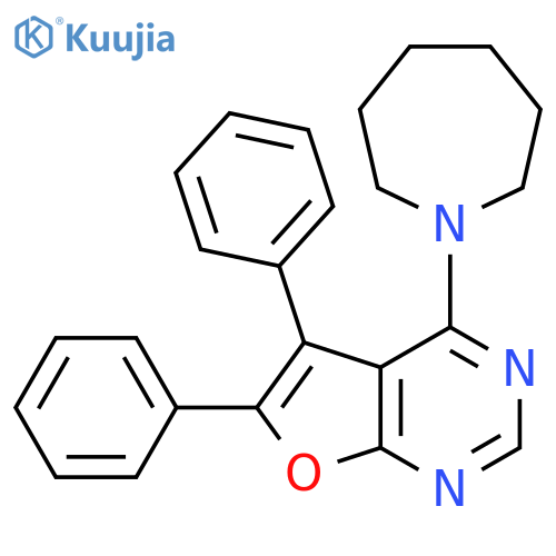 1-{5,6-diphenylfuro2,3-dpyrimidin-4-yl}azepane structure