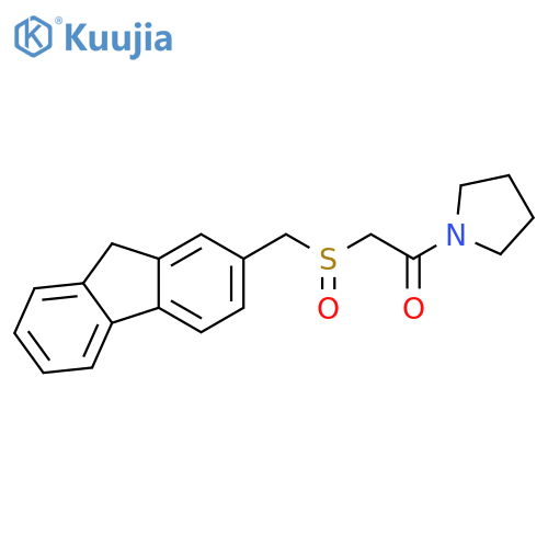 PYRROLIDINE, 1-[[(9H-FLUOREN-2-YLMETHYL)SULFINYL]ACETYL]- structure
