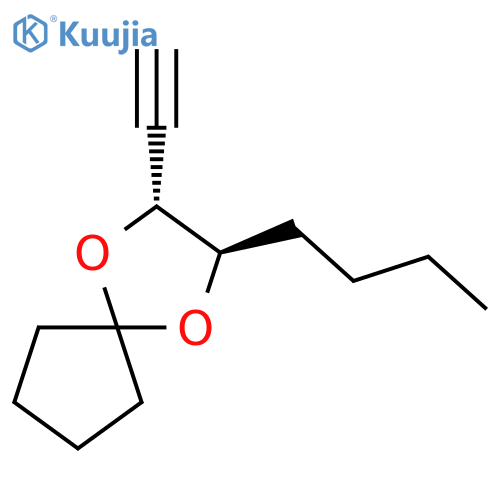 1,4-Dioxaspiro[4.4]nonane, 2-butyl-3-ethynyl-, (2R,3R)- structure