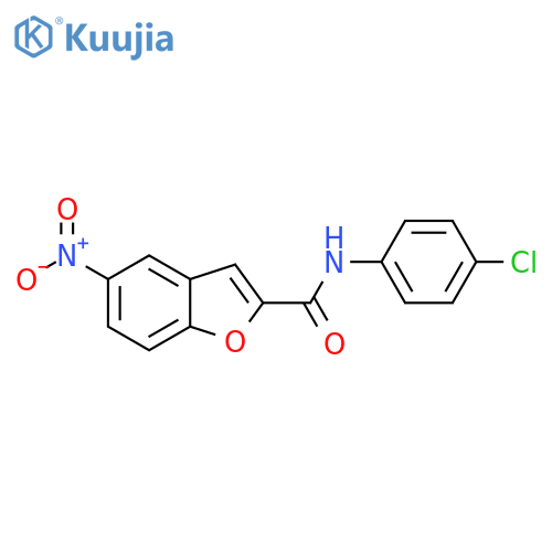 N-(4-chlorophenyl)-5-nitro-1-benzofuran-2-carboxamide structure