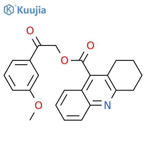 2-(3-methoxyphenyl)-2-oxoethyl 1,2,3,4-tetrahydroacridine-9-carboxylate structure