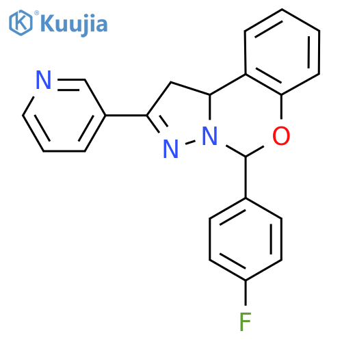 7-(4-fluorophenyl)-4-(pyridin-3-yl)-8-oxa-5,6-diazatricyclo7.4.0.0^{2,6}trideca-1(13),4,9,11-tetraene structure