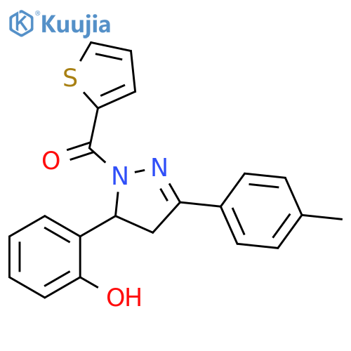 2-3-(4-methylphenyl)-1-(thiophene-2-carbonyl)-4,5-dihydro-1H-pyrazol-5-ylphenol structure