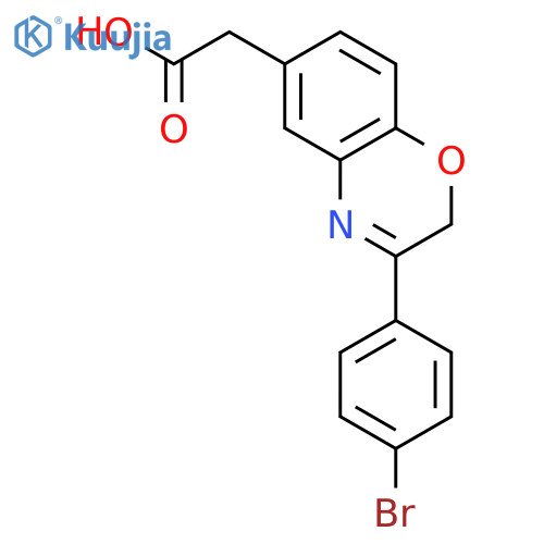 [3-(4-bromophenyl)-2H-1,4-benzoxazin-6-yl]acetic acid structure