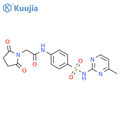 2-(2,5-dioxopyrrolidin-1-yl)-N-{4-(4-methylpyrimidin-2-yl)sulfamoylphenyl}acetamide structure