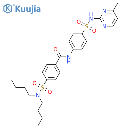 4-(dibutylsulfamoyl)-N-{4-(4-methylpyrimidin-2-yl)sulfamoylphenyl}benzamide structure