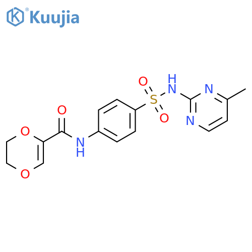 N-{4-(4-methylpyrimidin-2-yl)sulfamoylphenyl}-5,6-dihydro-1,4-dioxine-2-carboxamide structure
