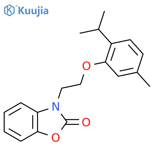 3-{2-5-methyl-2-(propan-2-yl)phenoxyethyl}-2,3-dihydro-1,3-benzoxazol-2-one structure